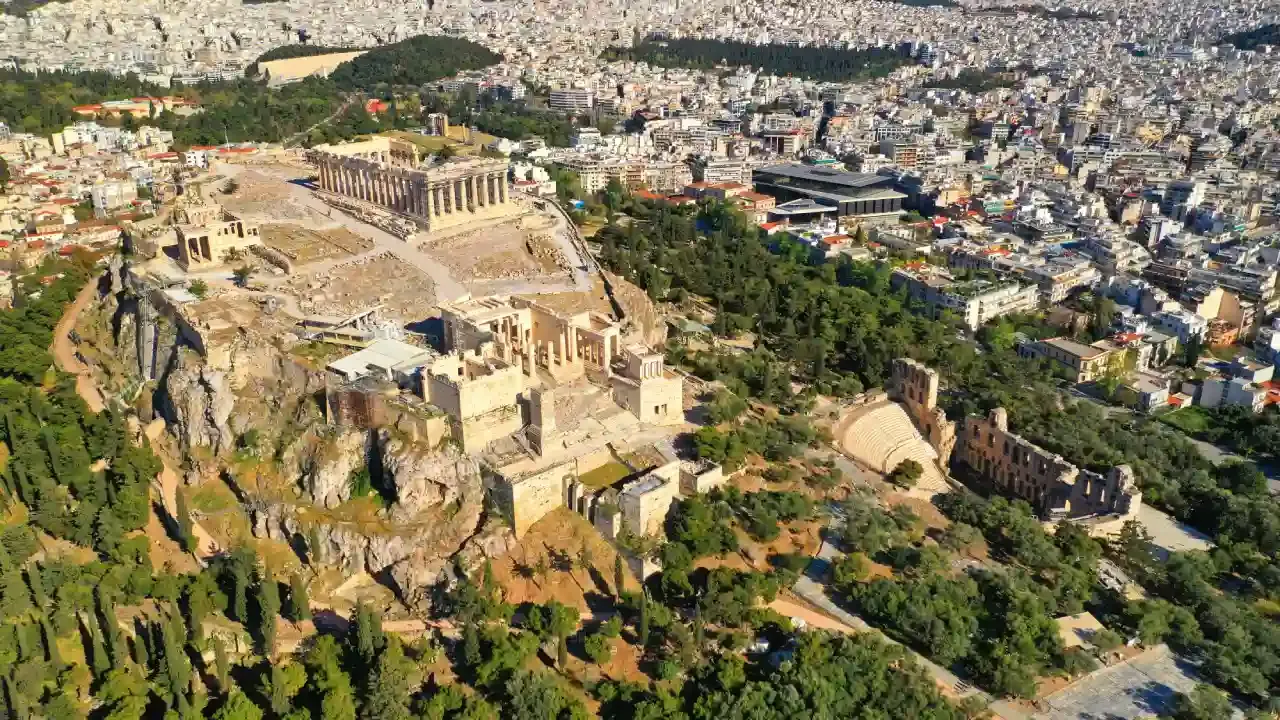 Aerial view of the Acropolis