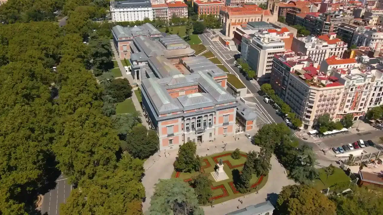 Aerial view of the Prado Museum