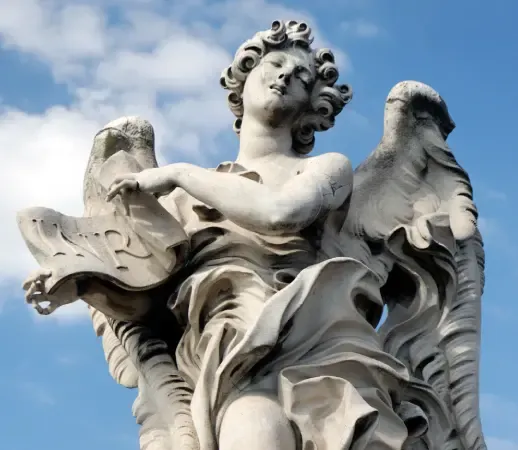 Angel with the Superscription (INRI) statue