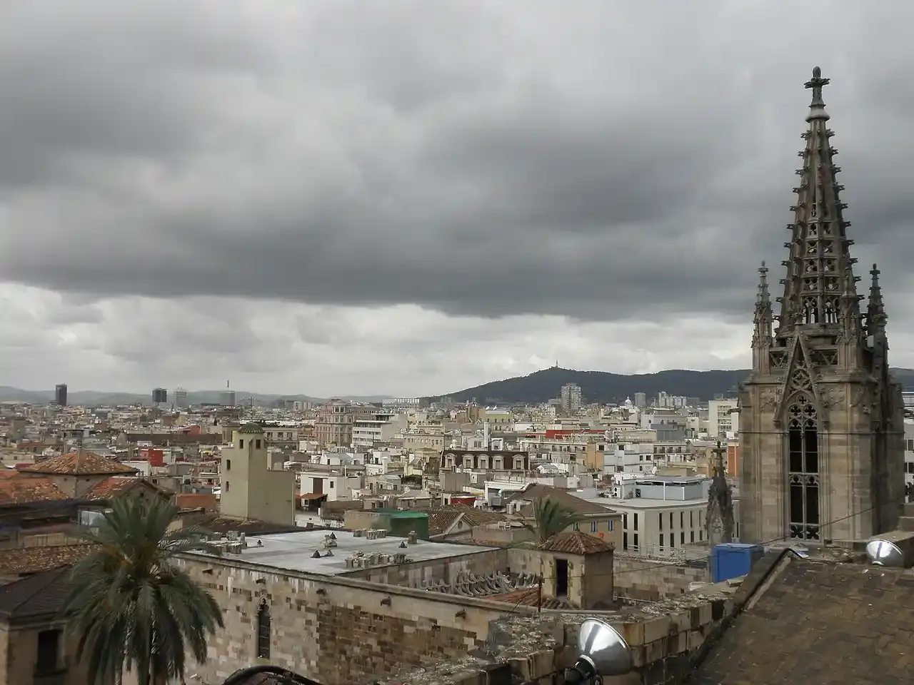 Barcelona from the rooftop of the cathedral