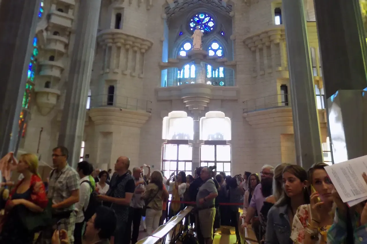 Basilica of the Sagrada Familia interior mass