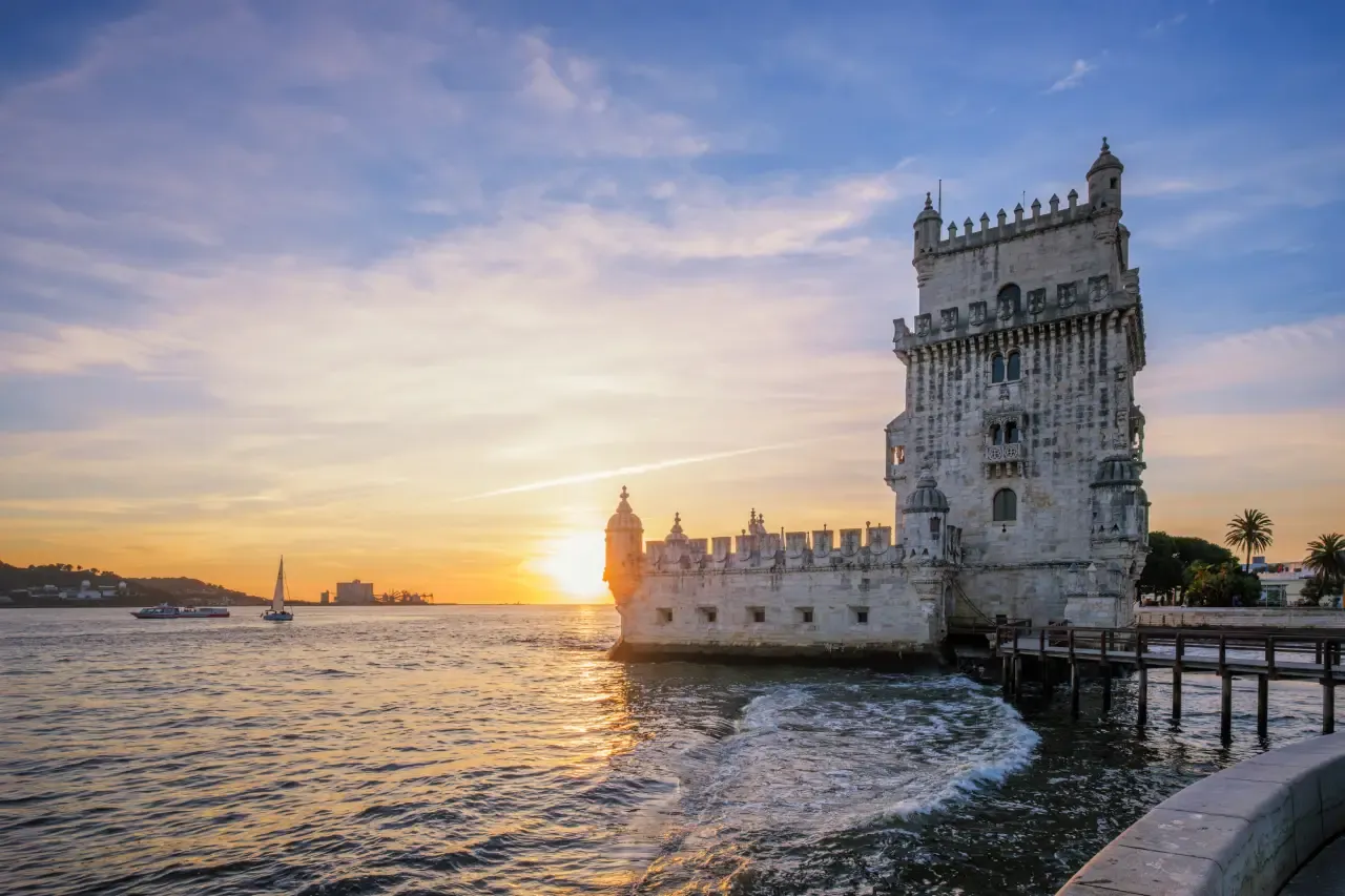 Belém Tower at sunset