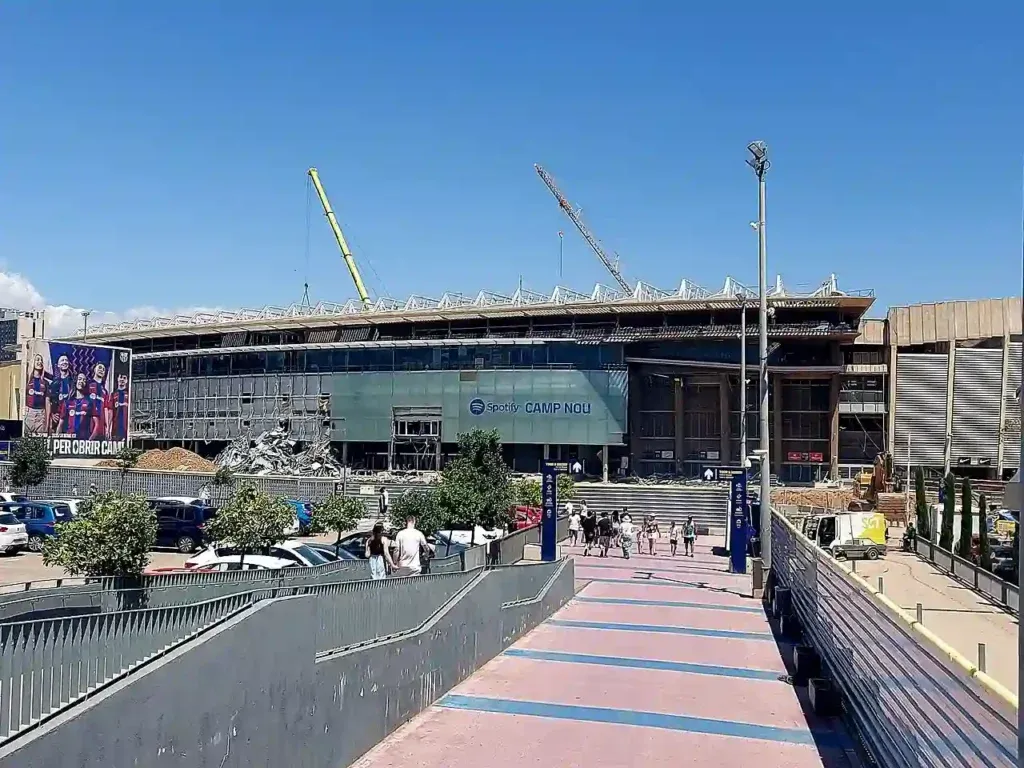 Camp Nou under construction