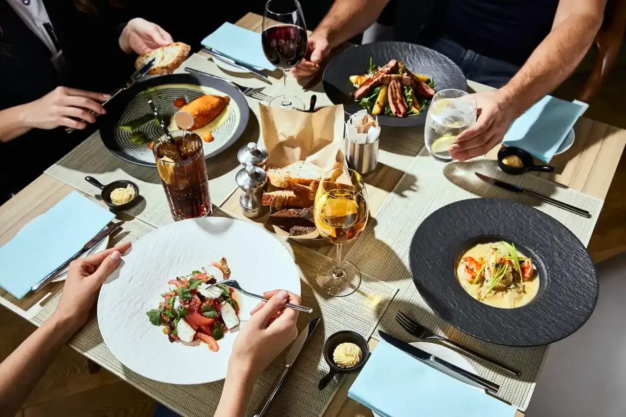 Dinner at a restaurant