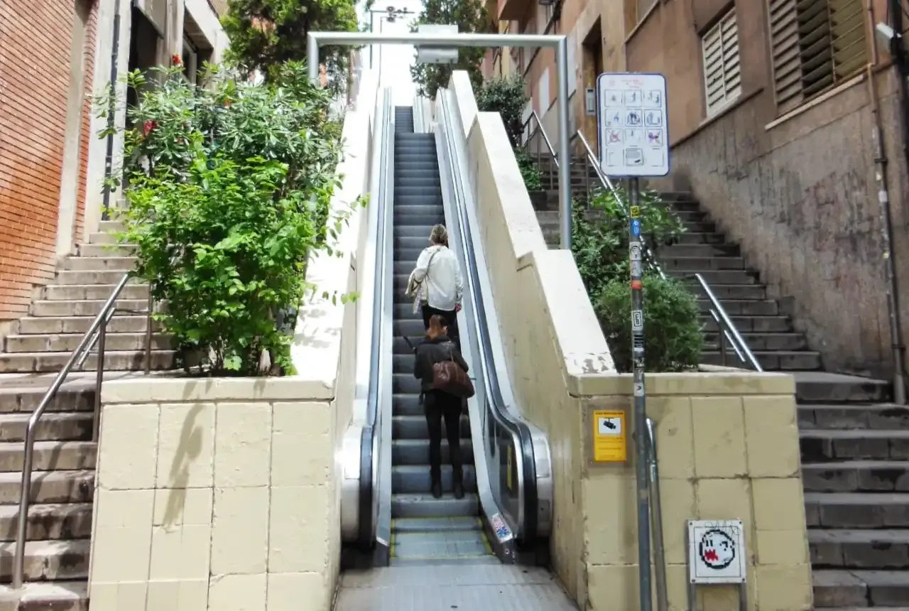 Escalators to Park Güell