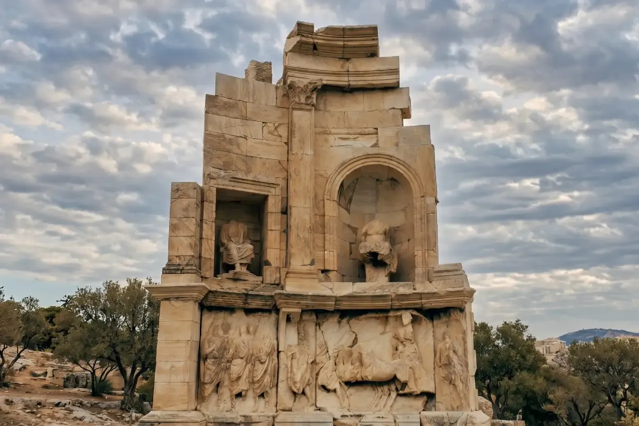 Filopappos Monument in detail