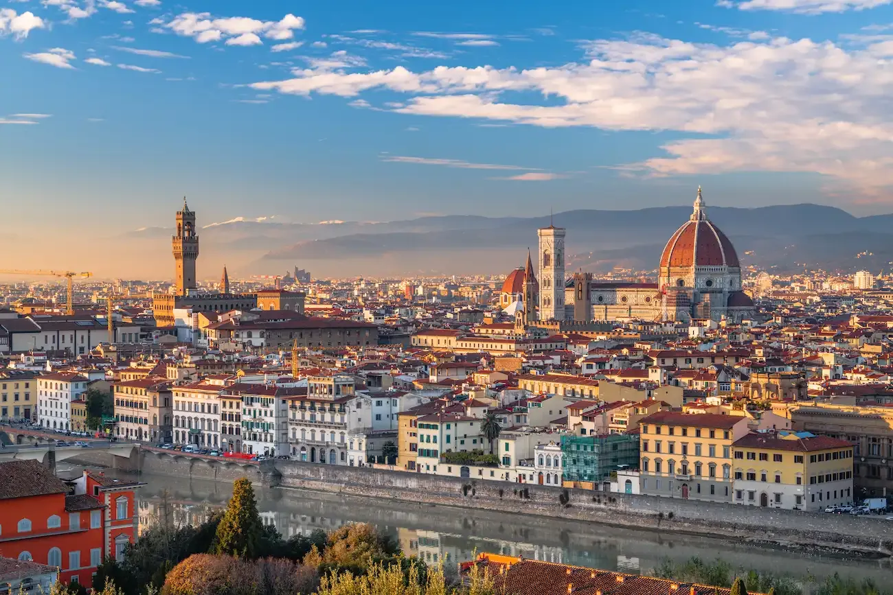 Florence Italy skyline with landmarks