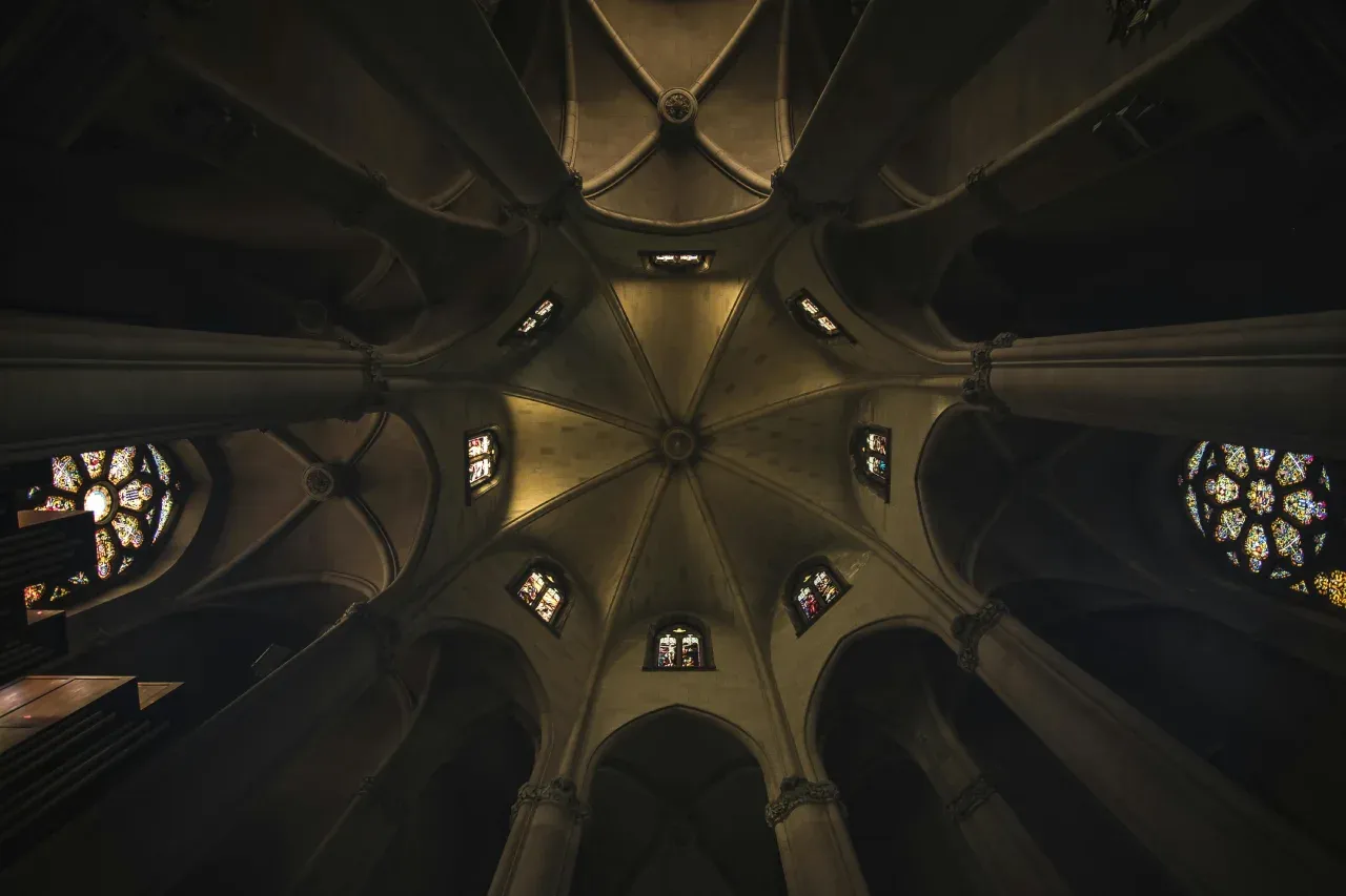 Gothic ceiling of Barcelona Cathedral