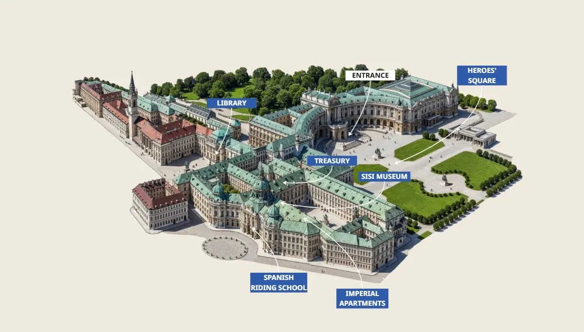 Hofburg Palace map