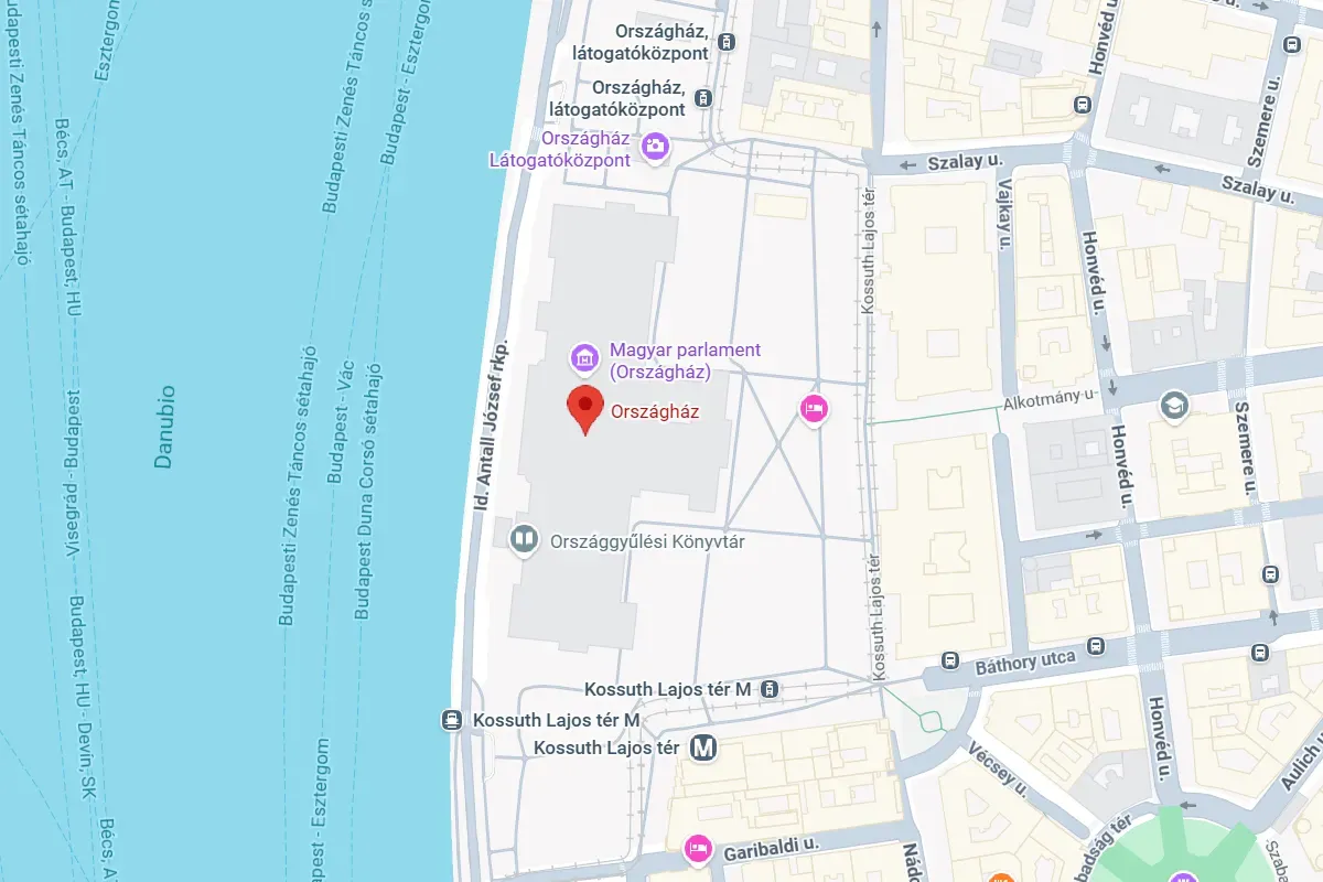 Hungarian Parliament Building location