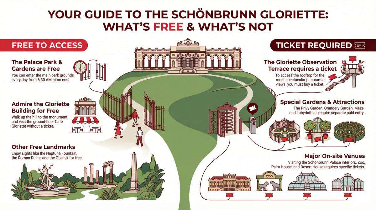 Infographic of the Schönbrunn Gloriette
