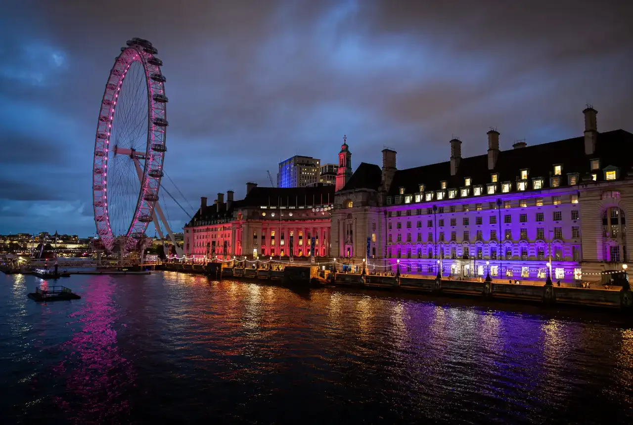 London Eye at night