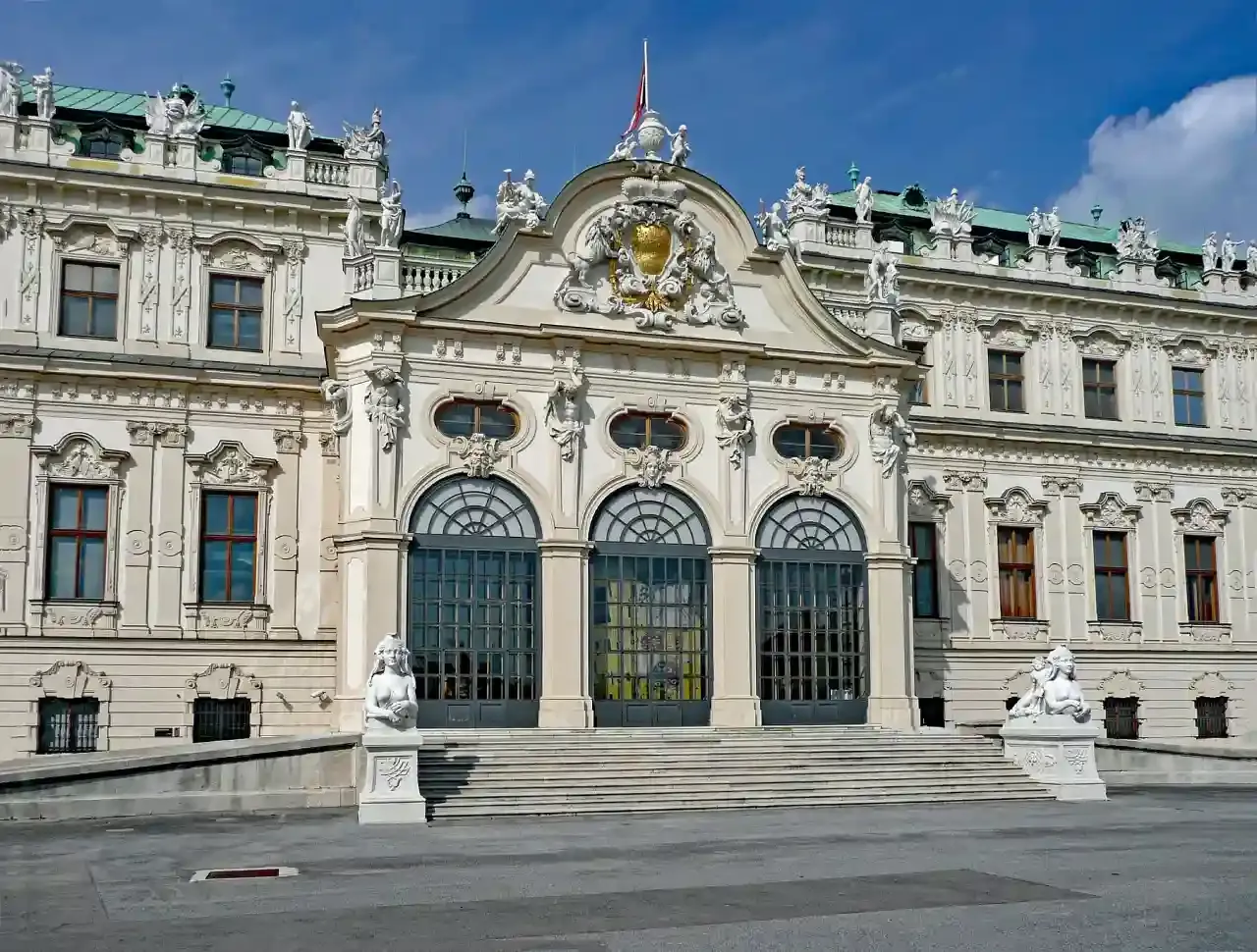 Main entrance to the Upper Belvedere