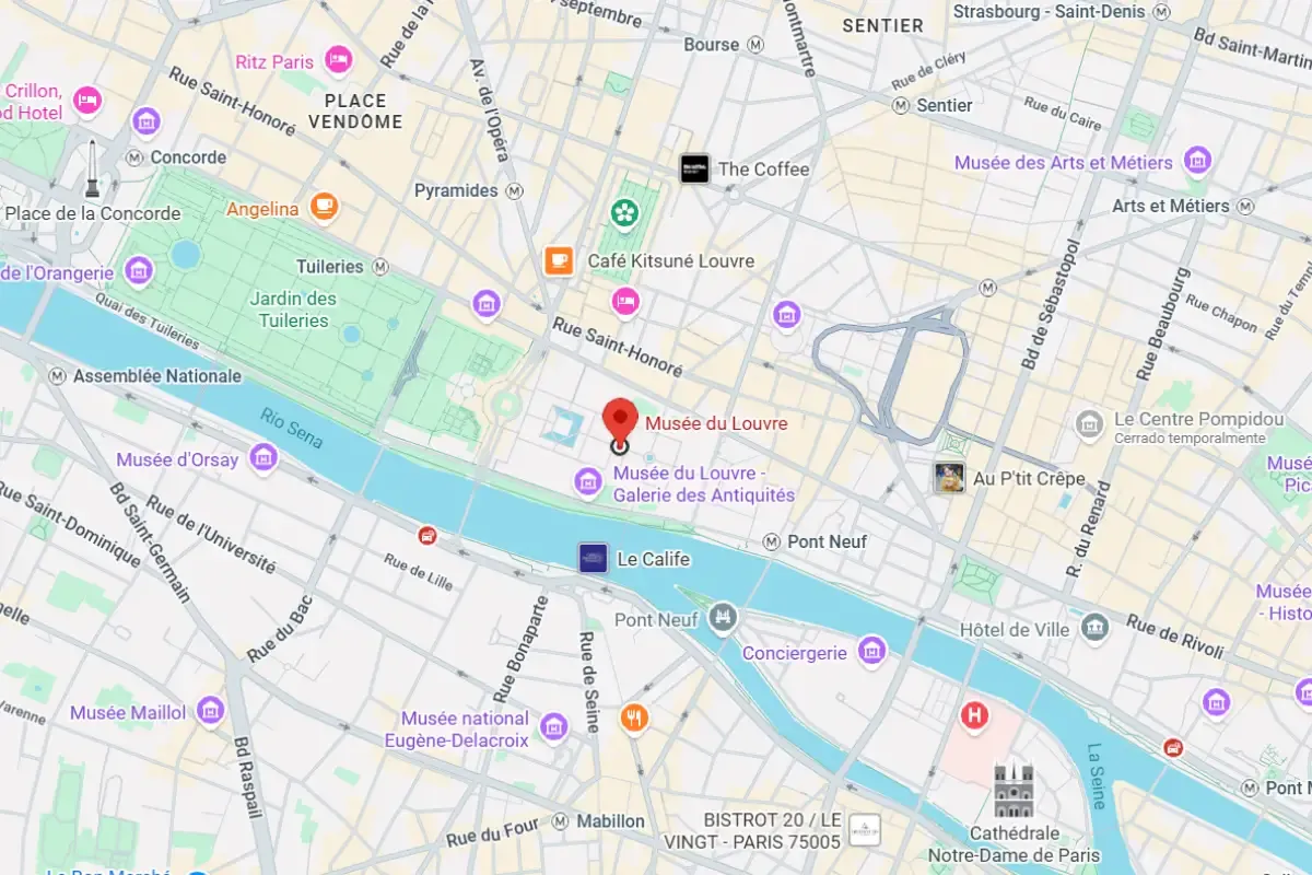 Map of the Louvre Museum