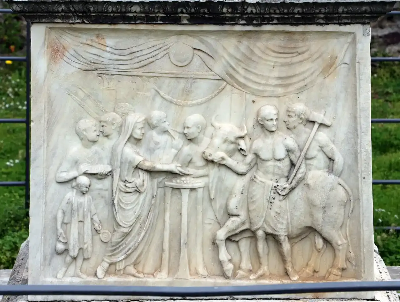 Marble altar of Temple of the Genius of Augustus