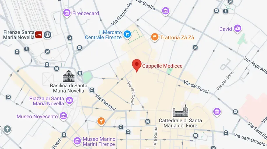 Medici Chapels map