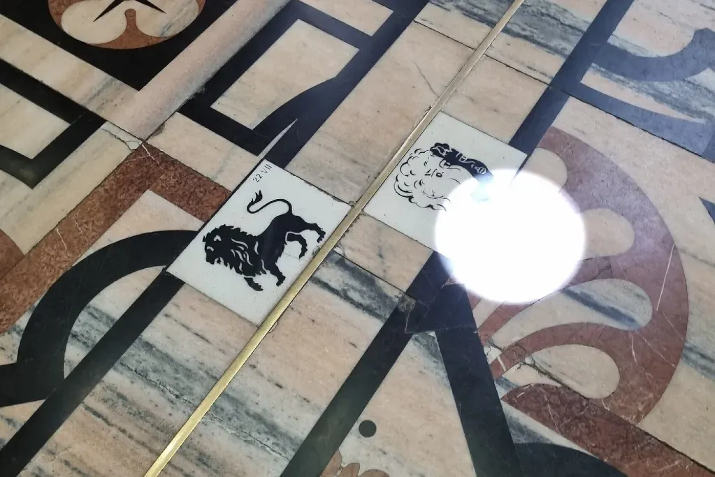 Meridional line in the Duomo Milan