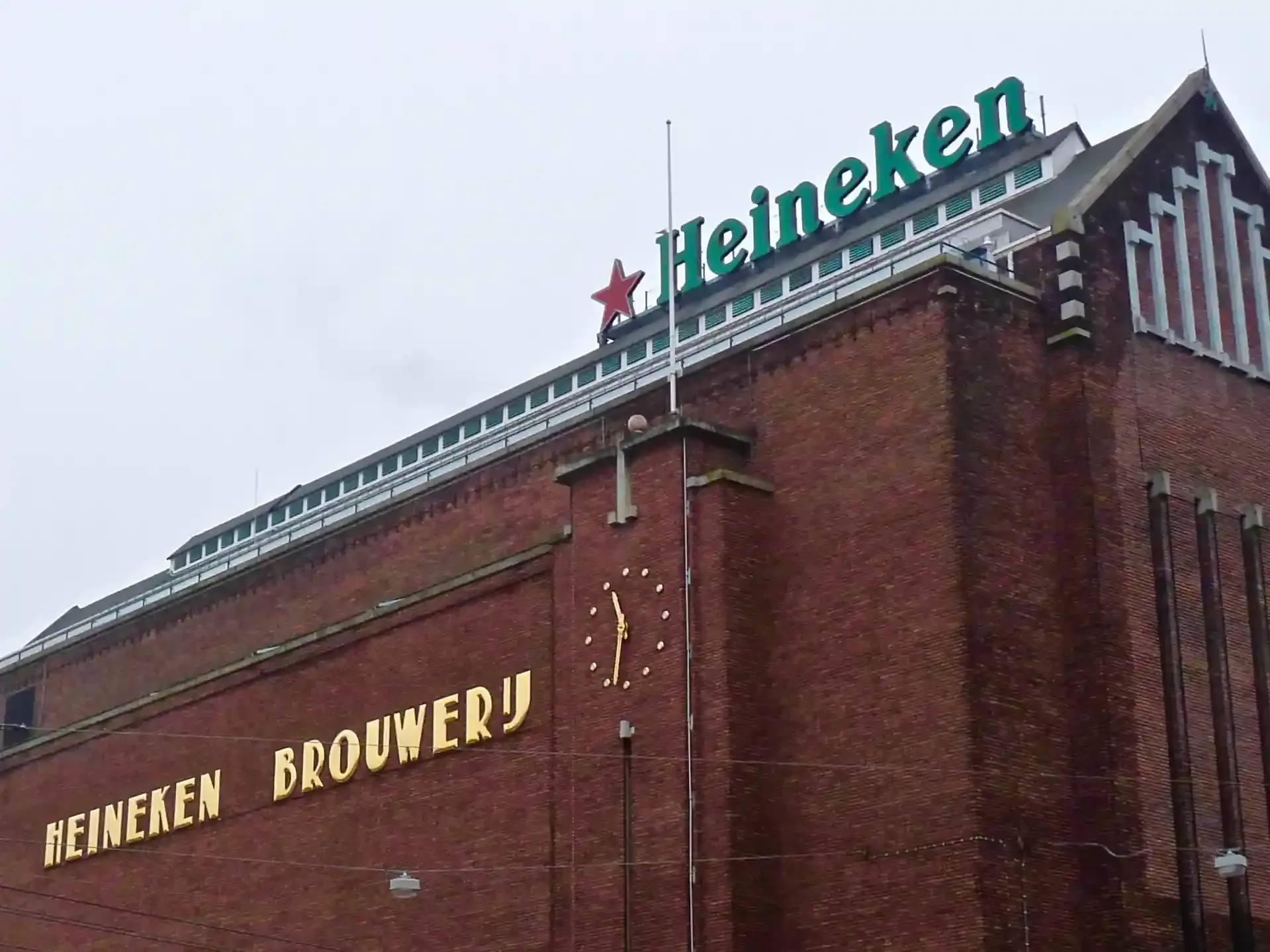 Clock on the old Heineken brewery