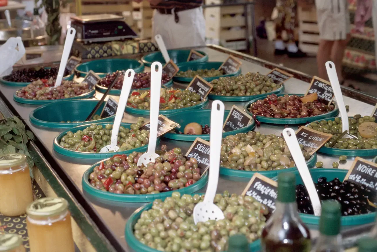 Olive stall in Paris