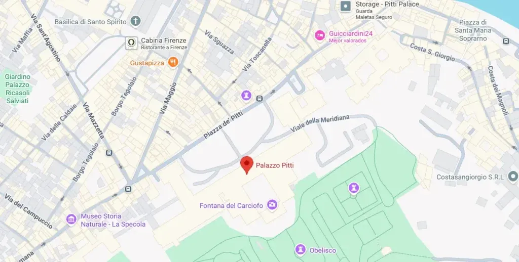 Palazzo Pitti Map