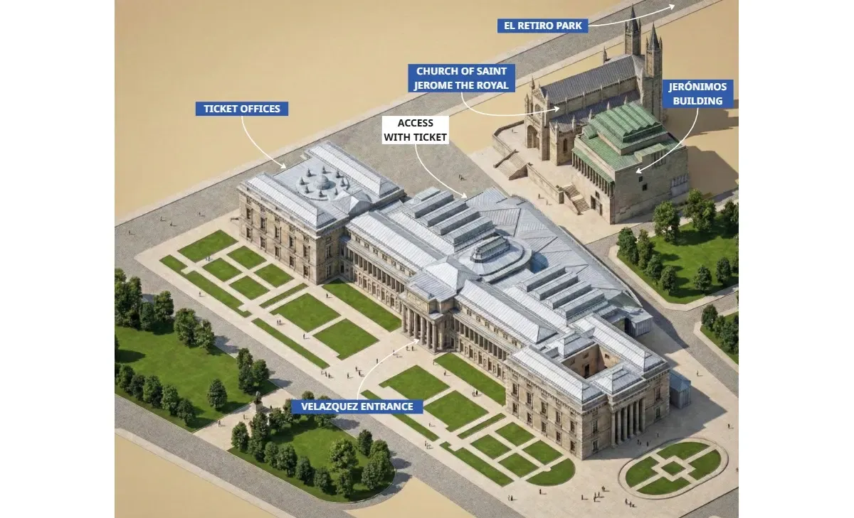 Prado Museum map