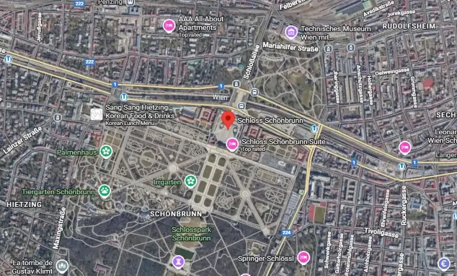 Schönbrunn Palace location