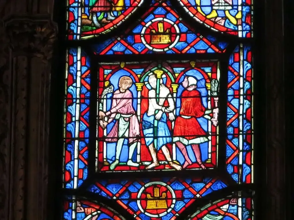 Stained glass window of the Sainte-Chapelle