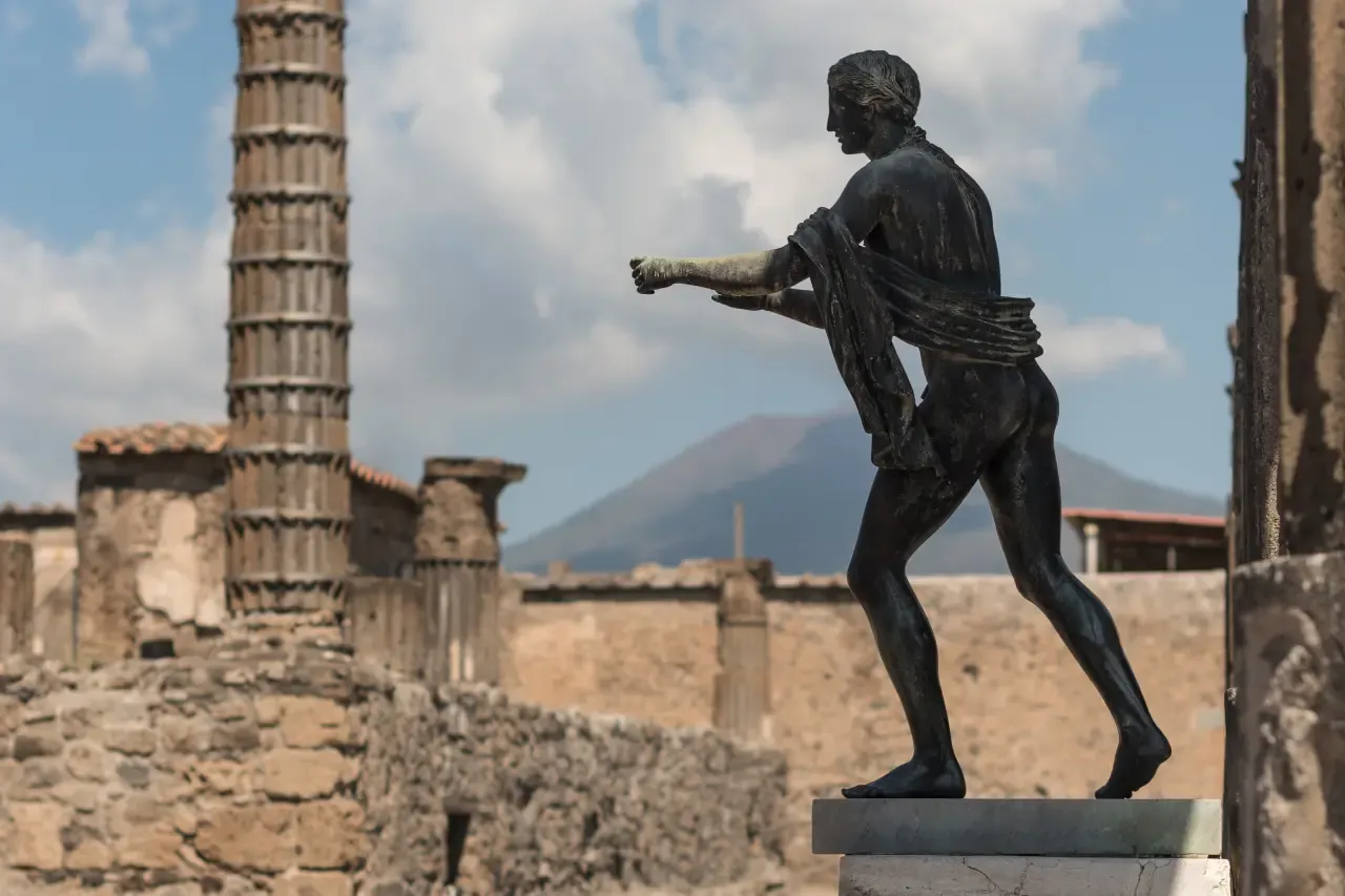 Statue of Apollo in the temple
