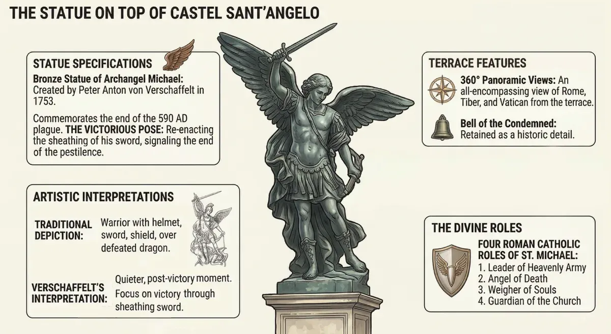 Statue on top of Castel Sant'Angelo