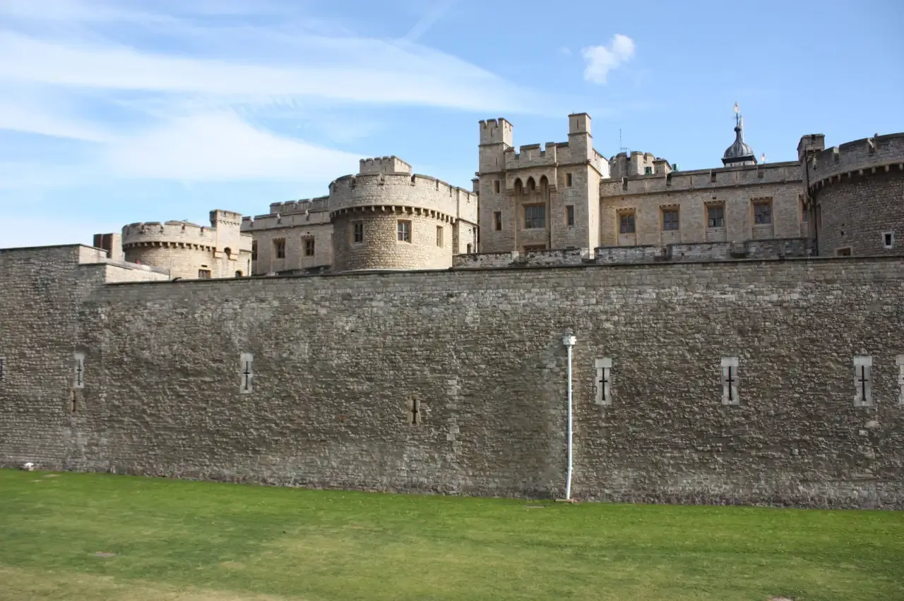 Stone wall of the Tower of London