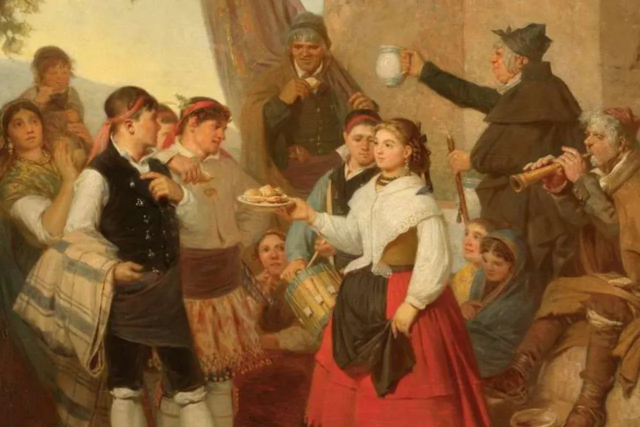 "The Present Main Festival in Moncayo (Aragón), the Eve of the Patron Saint" by Valeriano Domínguez Bastida Bécquer