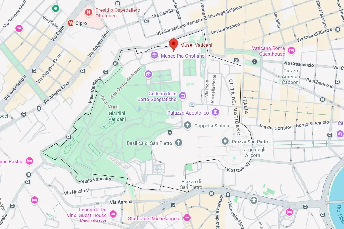 Location of the Vatican Museum