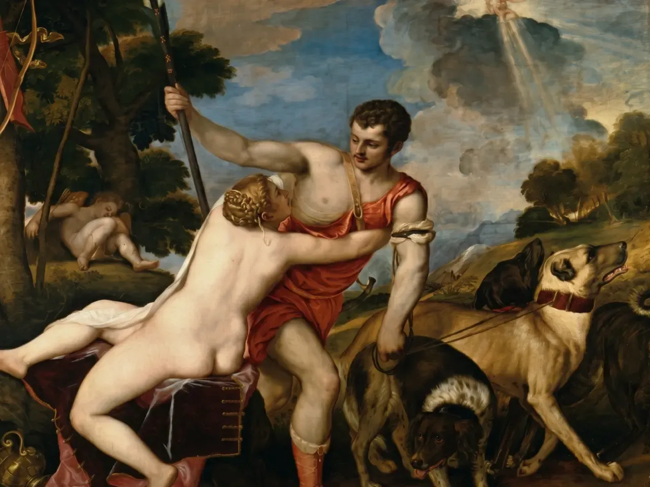 "Venus and Adonis" by Titian