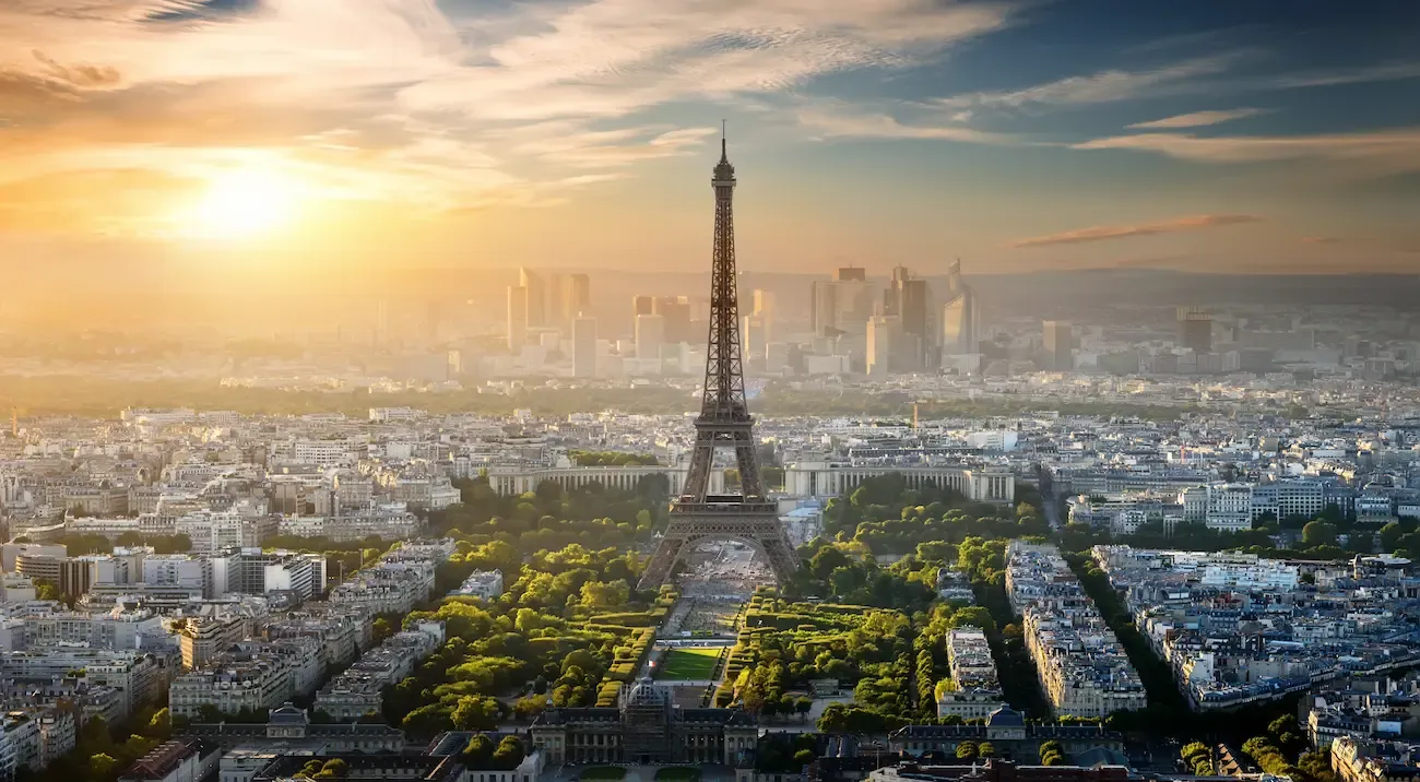 Aerial view of Paris, France