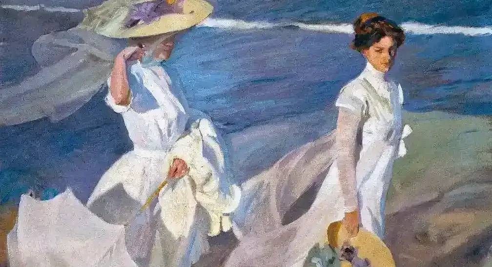 "Walk on the Beach" by Joaquín Sorolla