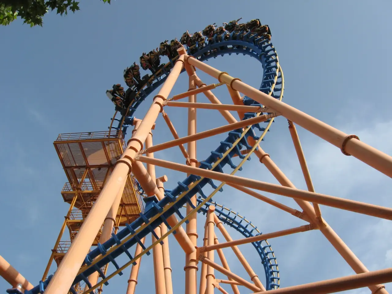 Roller coaster at Warner Park in Madrid